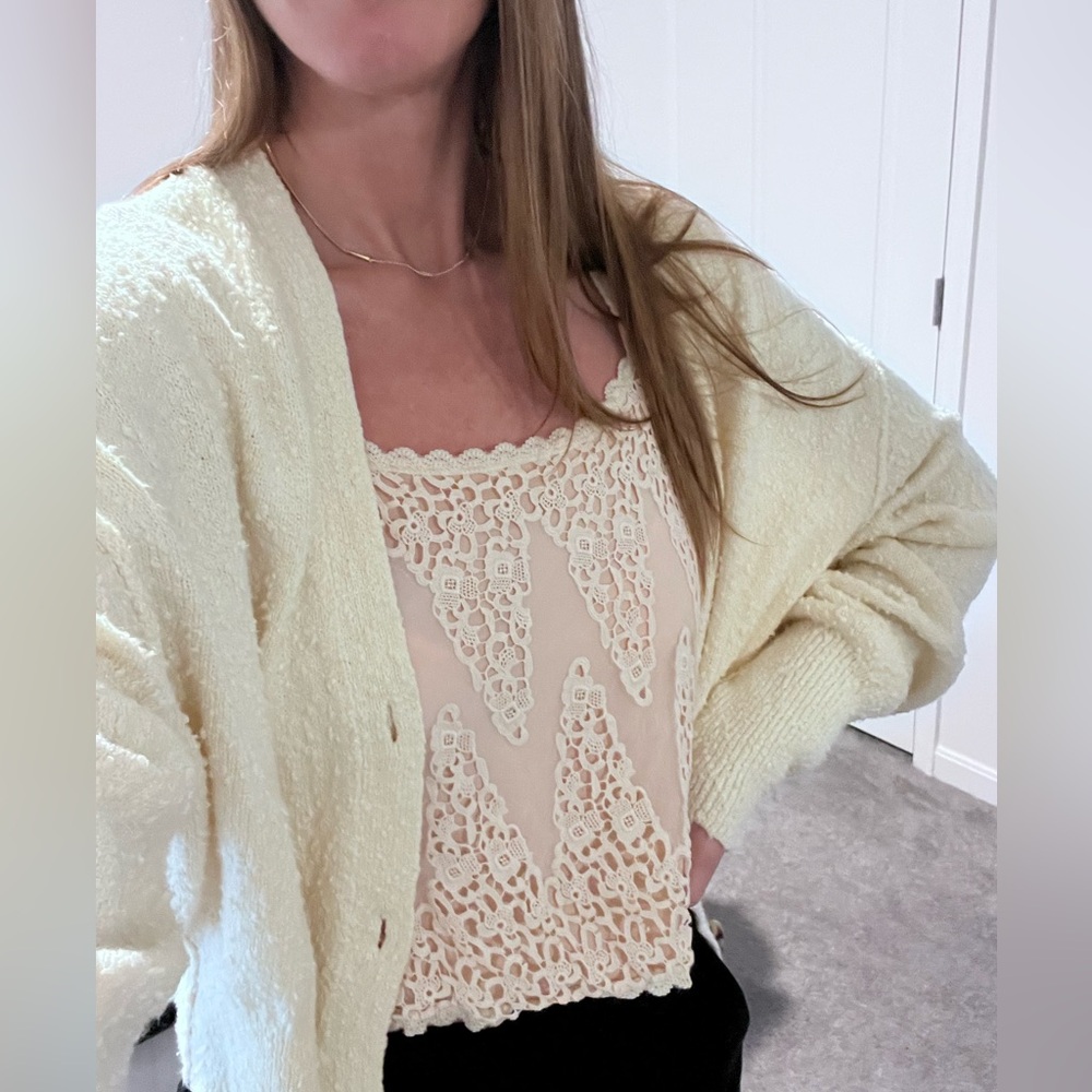 Anthropology lace crop top